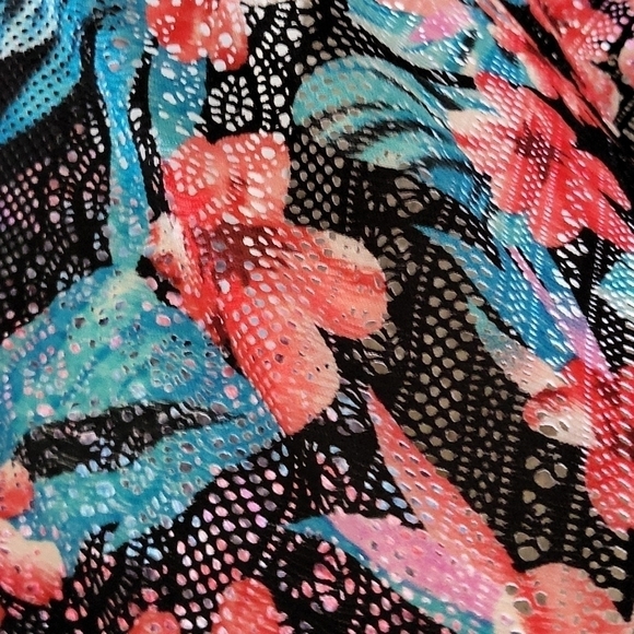 Eternatastic swim dress with tie back and laser cut floral print skirt NWOT - Picture 7 of 14